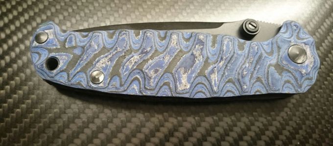 RSK H6 im Blue Camo Design. Micarta wurde für mich angefertigt . Messer ist ein H6 All Black